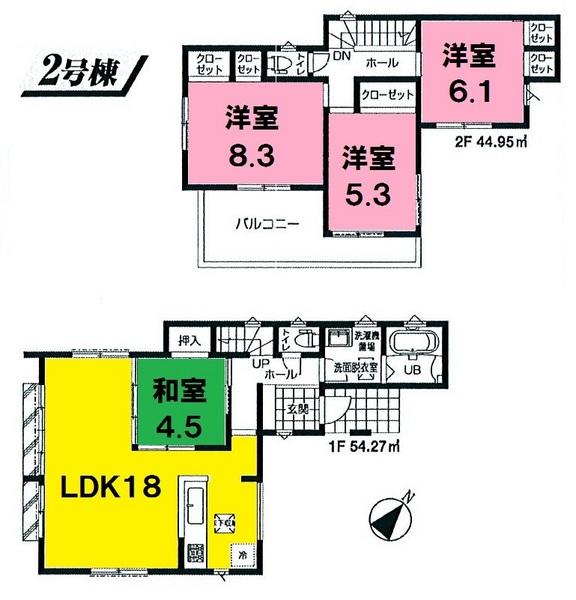 Floor plan. 32,800,000 yen, 4LDK, Land area 148.95 sq m , Building area 99.22 sq m