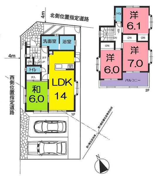 Floor plan. 33,800,000 yen, 4LDK, Land area 113.82 sq m , Building area 95.43 sq m