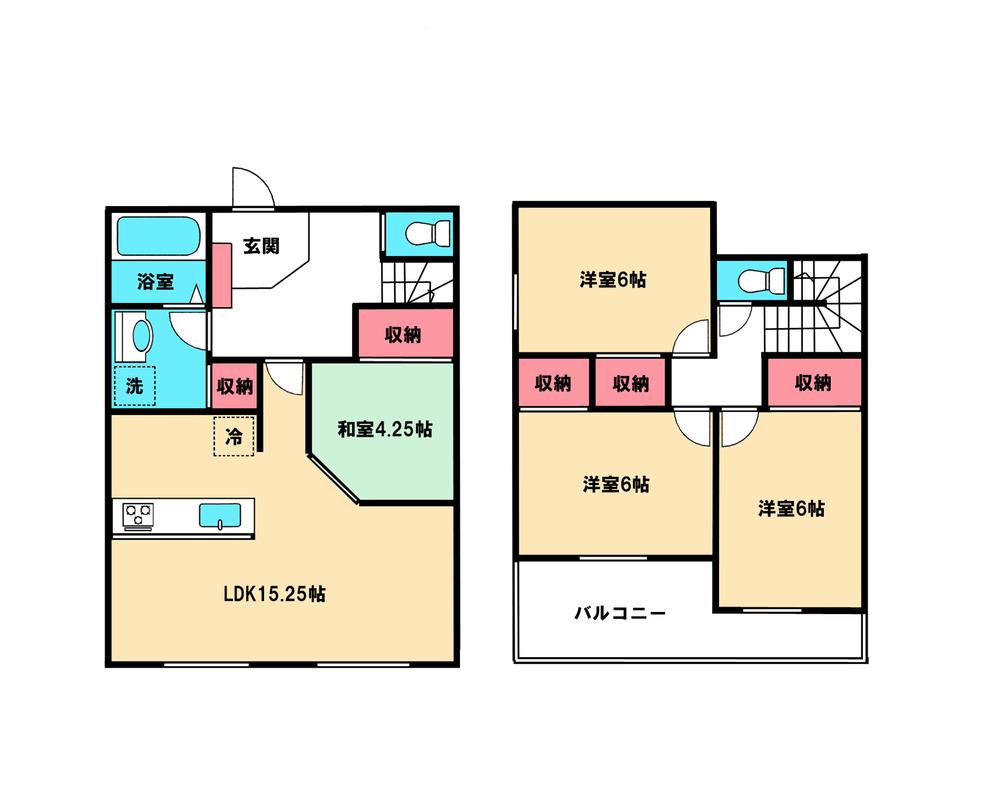 Floor plan. 38,600,000 yen, 4LDK, Land area 120.05 sq m , Building area 92.74 sq m
