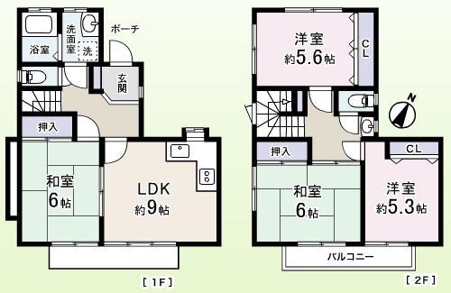 Floor plan. 23.8 million yen, 4LDK, Land area 100.04 sq m , Building area 83.62 sq m