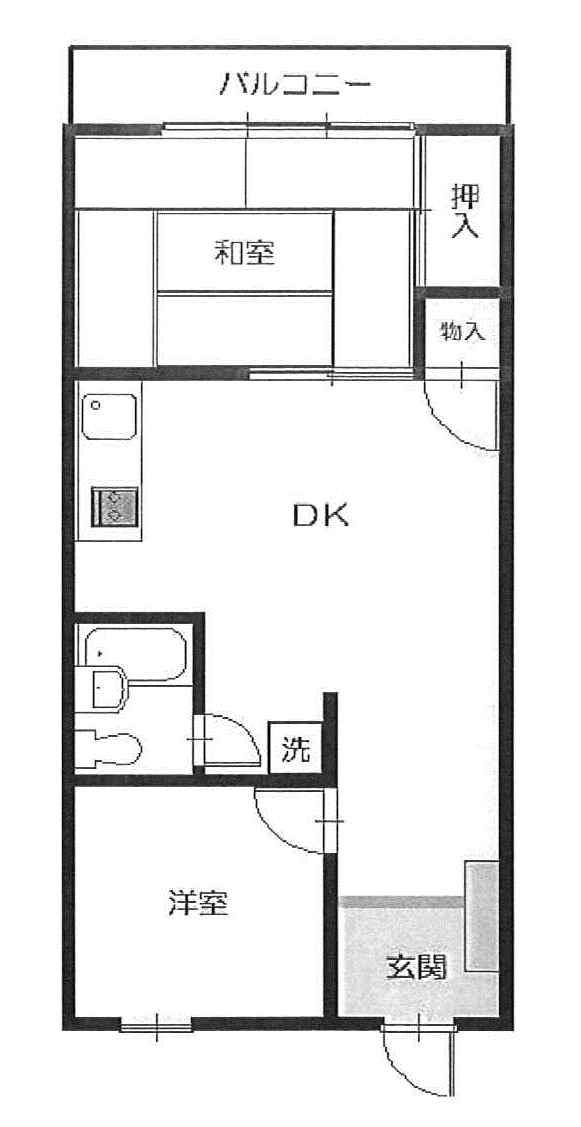 Floor plan. 2DK, Price 5.8 million yen, Occupied area 39.77 sq m , Balcony area 5.98 sq m