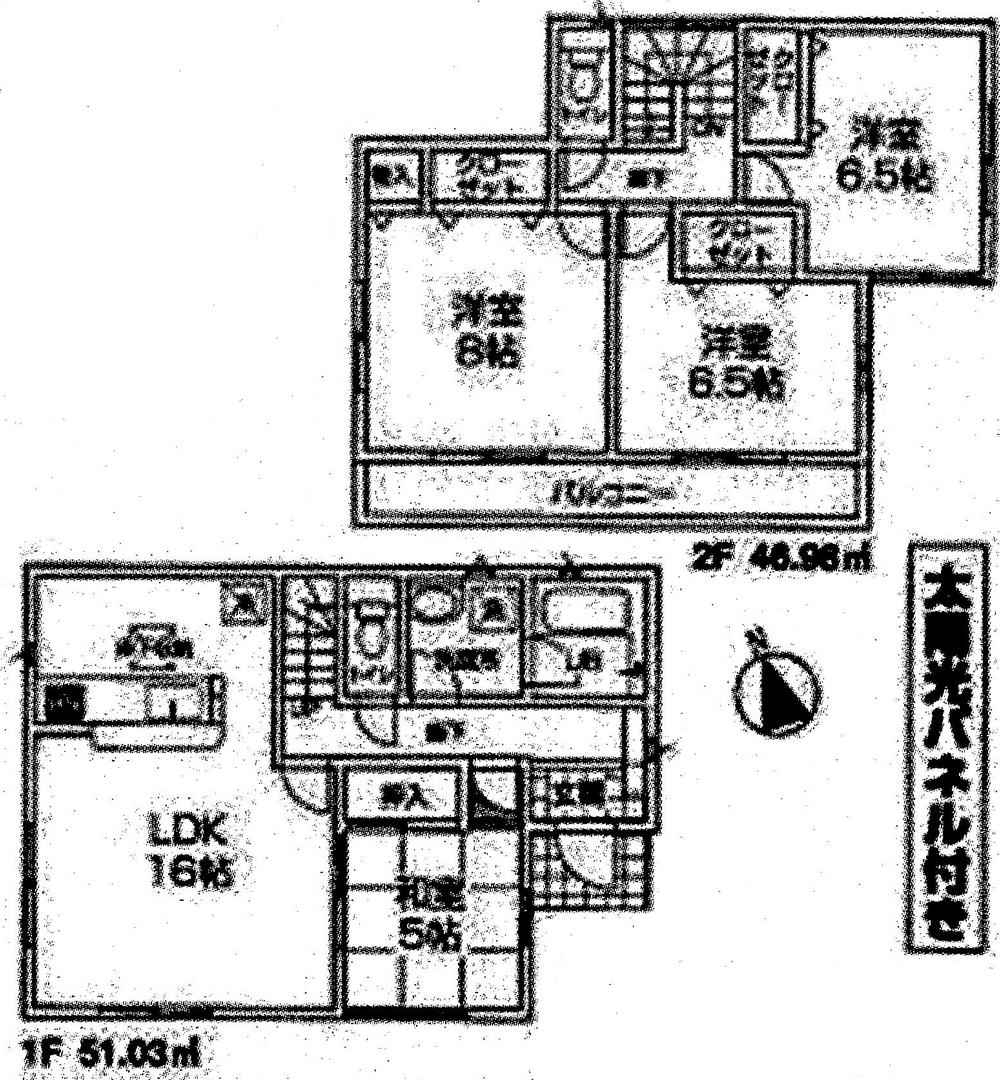 Floor plan. ((3) Building), Price 28.8 million yen, 4LDK, Land area 195.86 sq m , Building area 98.01 sq m