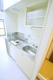 Kitchen. It comes with a gas stove