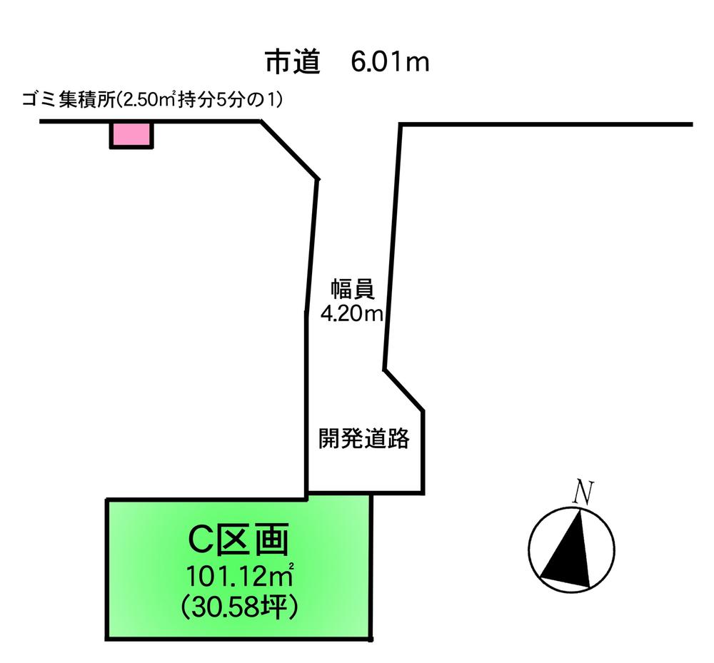 Compartment figure. Land price 19,265,000 yen, Land area 101.12 sq m