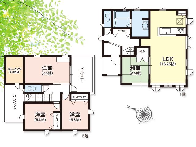 Floor plan. 31,800,000 yen, 4LDK, Land area 124.22 sq m , Building area 99.14 sq m