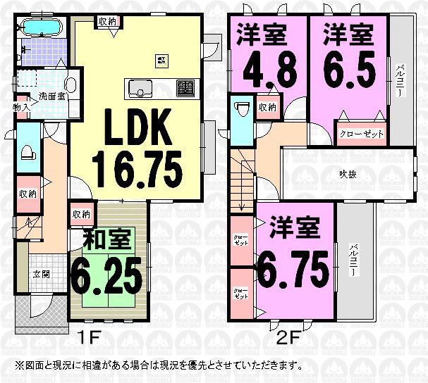 Floor plan. 34,900,000 yen, 4LDK, Land area 100.19 sq m , Building area 100.61 sq m
