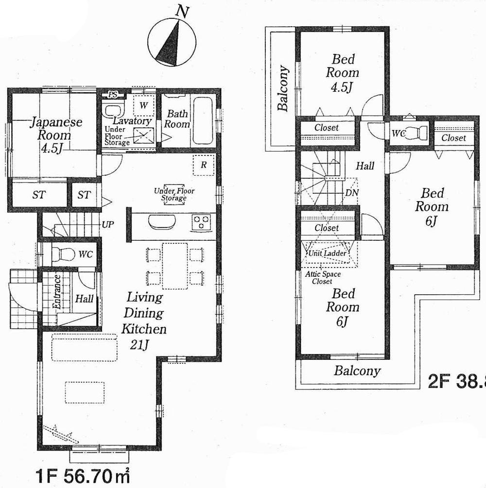Floor plan. ((7) Building), Price 46,800,000 yen, 4LDK, Land area 125 sq m , Building area 95.58 sq m