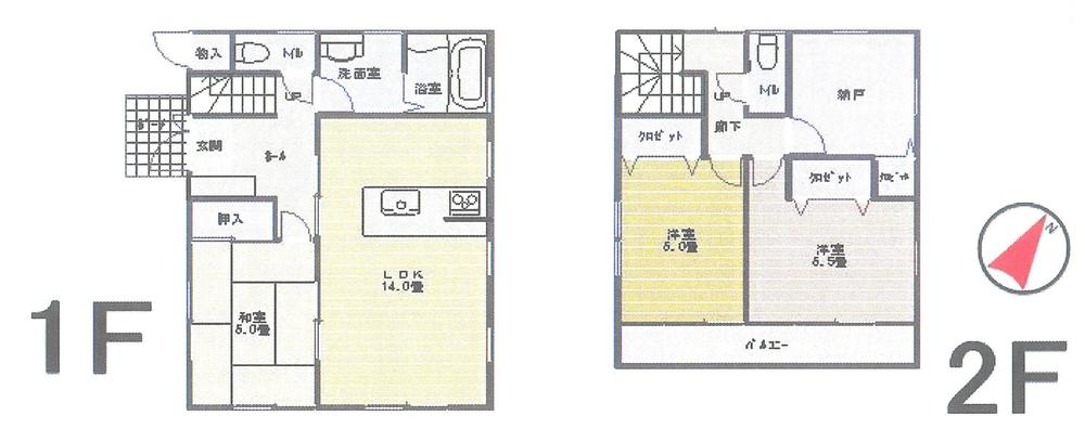 Floor plan. 35,800,000 yen, 3LDK + S (storeroom), Land area 108.16 sq m , Building area 92.74 sq m