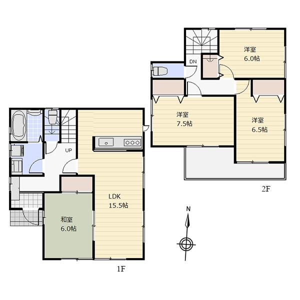 Floor plan. 28.8 million yen, 4LDK, Land area 121.92 sq m , Building area 100.19 sq m