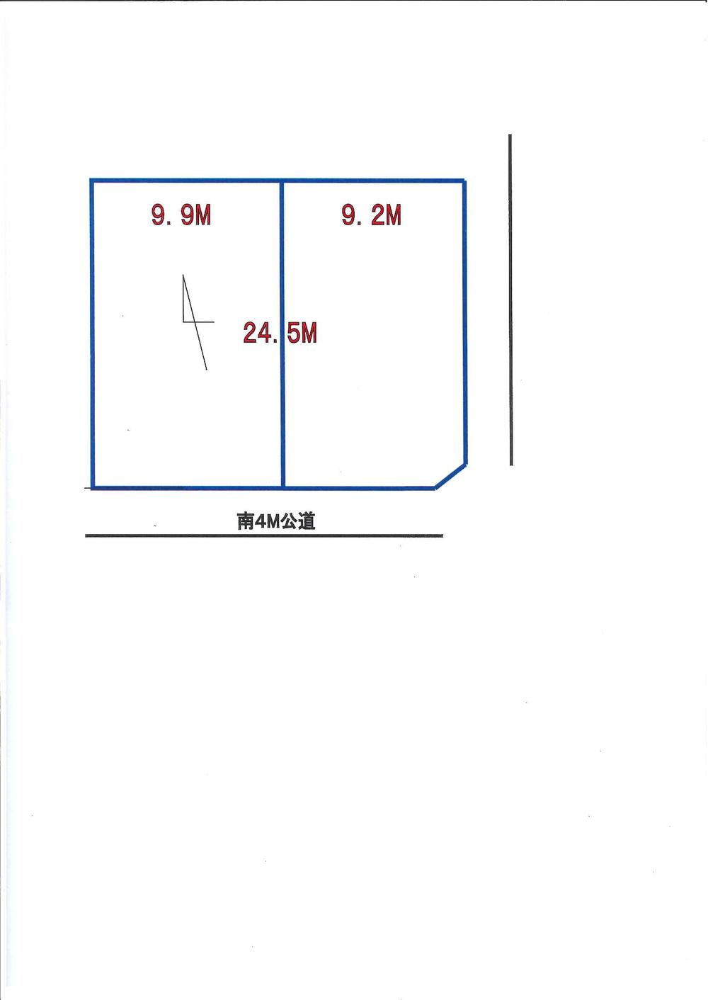 Compartment figure. Land price 11.8 million yen, Land area 242.64 sq m spacious 73 square meters