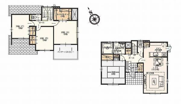 Floor plan. (3 Building), Price 23,980,000 yen, 4LDK, Land area 382.81 sq m , Building area 112.61 sq m
