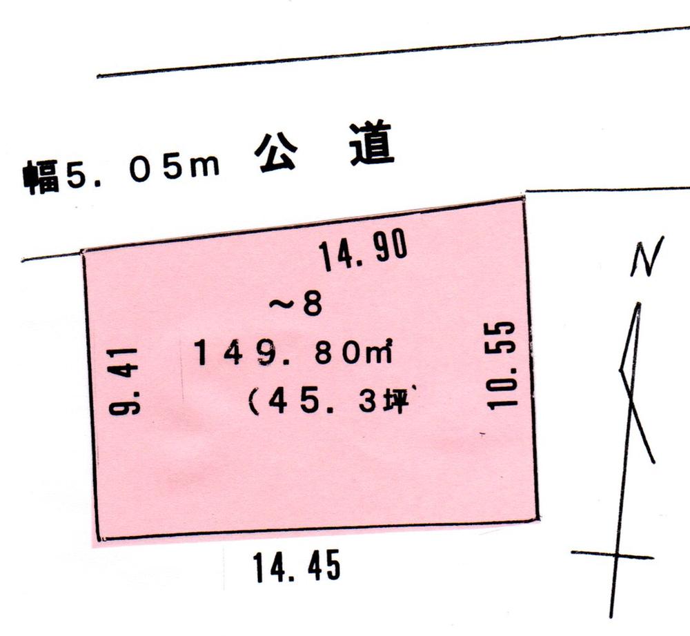Compartment figure. Land price 3.17 million yen, Land area 149.8 sq m