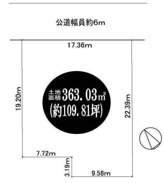 Compartment figure. Land price 19,800,000 yen, Land area 363.03 sq m