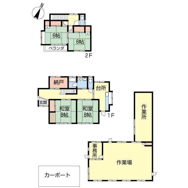 Floor plan. 13.8 million yen, 4DK, Land area 485.19 sq m , Building area 109.3 sq m