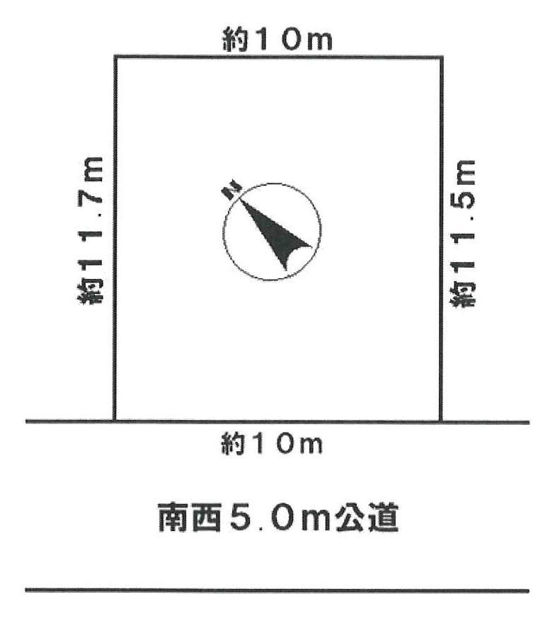 Compartment figure. Land price 8.45 million yen, Land area 117.04 sq m