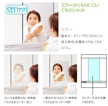 Other Equipment. Fluorescent lamp Certified middle panel having a function as a three-sided mirror and storage door. Center mirror part has to "cloudy shut" (same specifications)