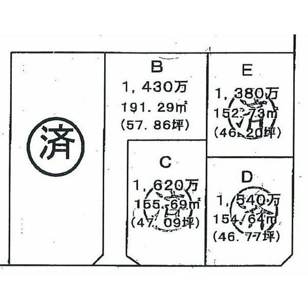 Compartment figure. Land price 9.99 million yen, Land area 191.29 sq m