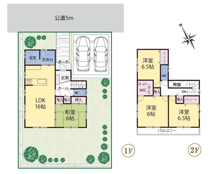 Floor plan. 23.8 million yen, 4LDK, Land area 193.68 sq m , Building area 106.54 sq m