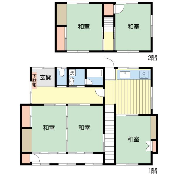 Floor plan. 8.7 million yen, 5DK, Land area 210.35 sq m , Building area 101.66 sq m