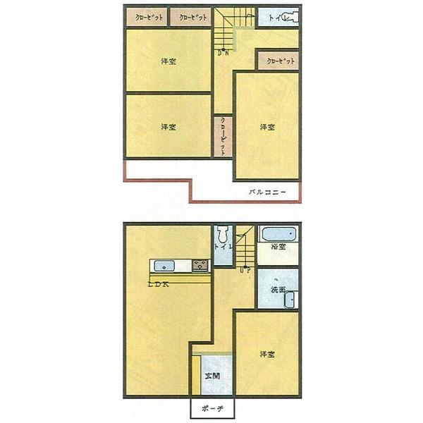 Floor plan. 14.8 million yen, 4LDK, Land area 150.31 sq m , Building area 99.36 sq m