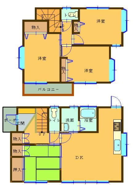 Floor plan. 15.8 million yen, 4LDK, Land area 120.32 sq m , Building area 80.31 sq m 4LDK, It is a useful floor plan