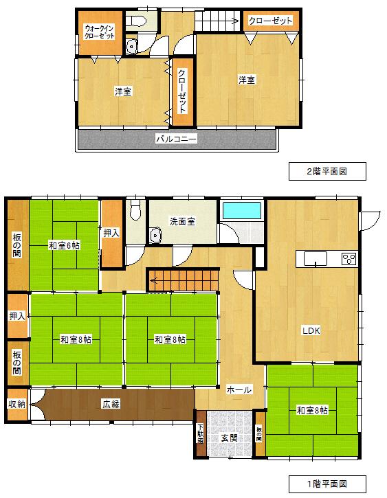Floor plan. 15.8 million yen, 6LDK + S (storeroom), Land area 635.71 sq m , Building area 168.09 sq m