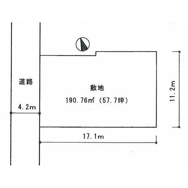 Compartment figure. Land price 8.8 million yen, Land area 190.76 sq m