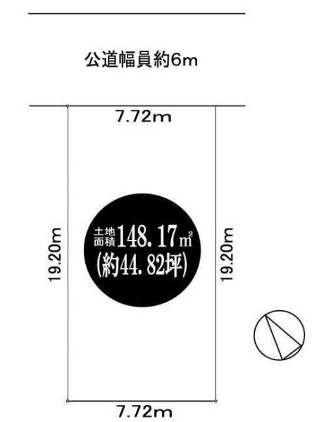 Compartment figure. Land price 8.1 million yen, Land area 148.17 sq m