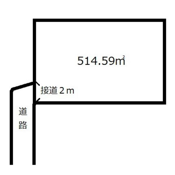 Compartment figure. Land price 12.5 million yen, Land area 514.59 sq m