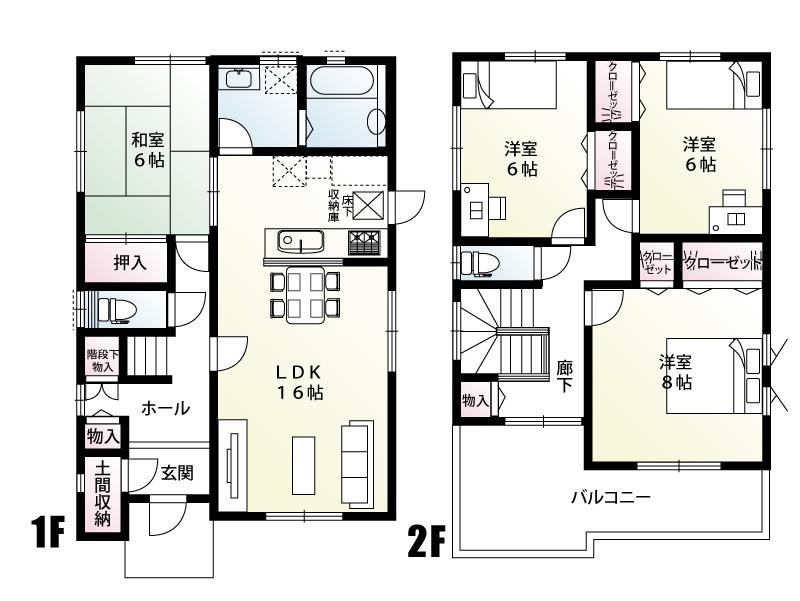 Floor plan. (D Building), Price 25,800,000 yen, 4LDK, Land area 180.16 sq m , Building area 107.51 sq m