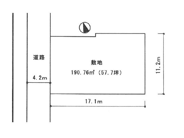 Compartment figure. Land price 8.8 million yen, Land area 190.76 sq m
