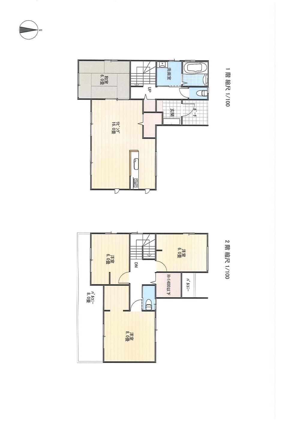 Floor plan. 22.5 million yen, 4LDK, Land area 162.11 sq m , Building area 103.5 sq m