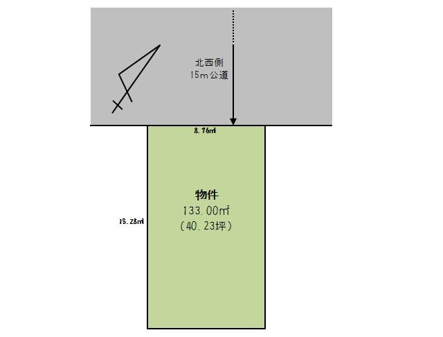 Compartment figure. Land price 8.9 million yen, Land area 133 sq m