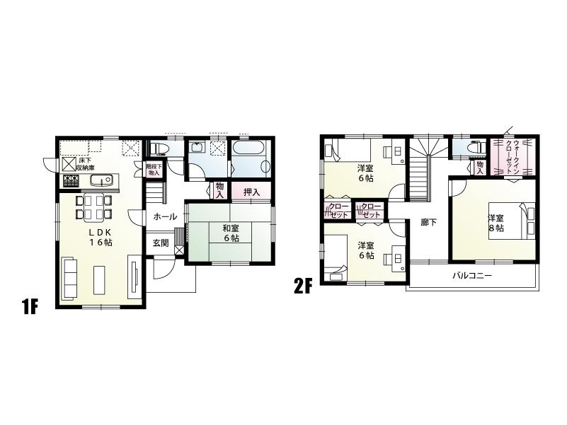 Floor plan. (P Building), Price 24,300,000 yen, 4LDK, Land area 161.75 sq m , Building area 108.75 sq m