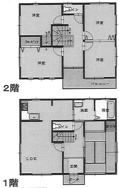 Floor plan. 21,800,000 yen, 5LDK, Land area 257.37 sq m , Building area 124 sq m