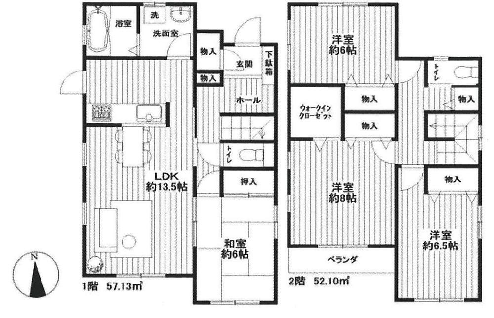 Floor plan. 19.9 million yen, 4LDK, Land area 164.75 sq m , Building area 109.23 sq m Mato