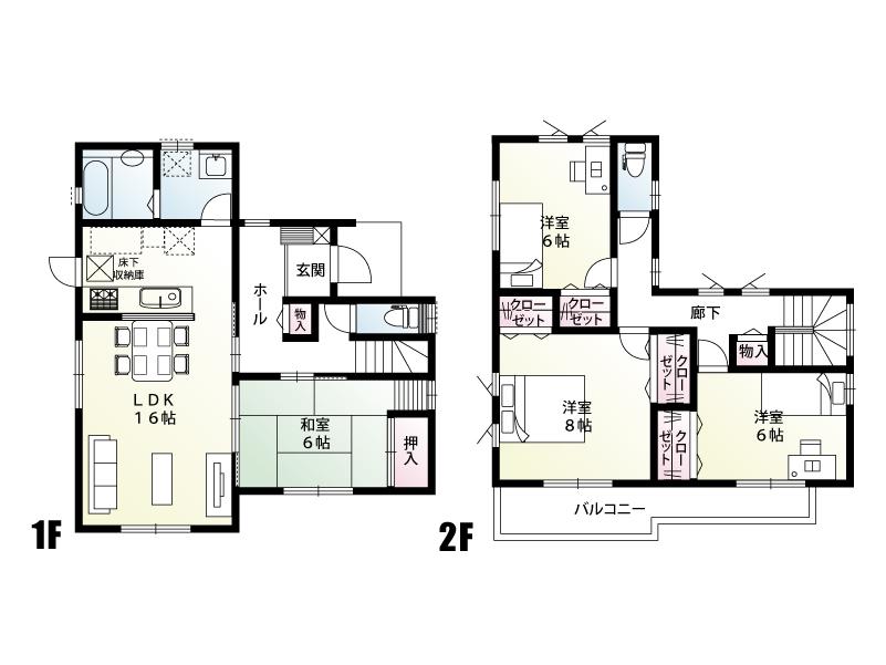 Floor plan. (5 Building), Price 22,800,000 yen, 4LDK, Land area 167.26 sq m , Building area 108.47 sq m