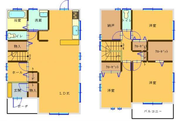 Floor plan. 19,800,000 yen, 3LDK+S, Land area 148.22 sq m , Building area 107.65 sq m