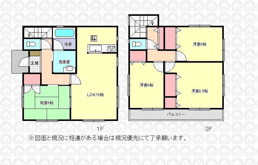 Floor plan. 24,800,000 yen, 4LDK, Land area 133 sq m , Building area 98.21 sq m