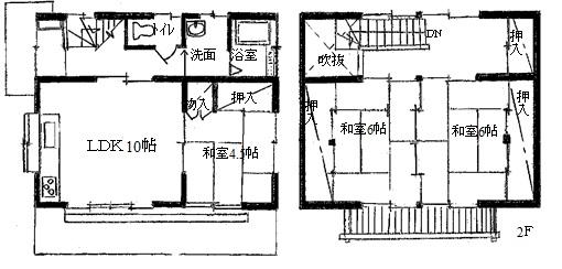 Floor plan. 12.8 million yen, 3LDK, Land area 282 sq m , Building area 77 sq m