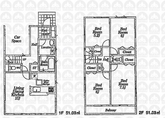 Floor plan. 19,800,000 yen, 4LDK, Land area 101.26 sq m , Building area 102.06 sq m