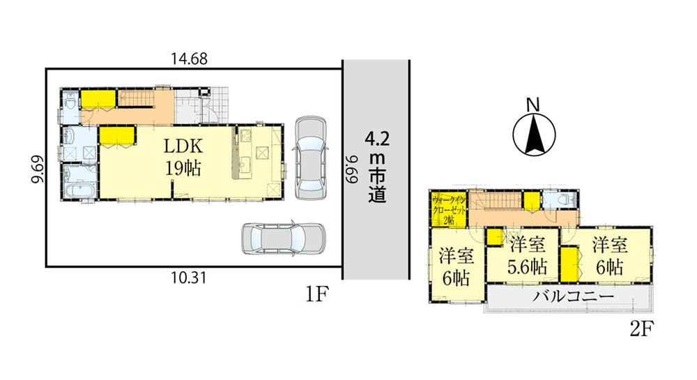 Floor plan. 24,800,000 yen, 3LDK, Land area 142.3 sq m , Building area 97.84 sq m Kawadera Building B Floor Plan