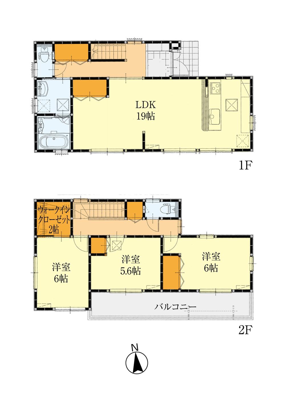 Floor plan. 24,800,000 yen, 3LDK, Land area 142.3 sq m , Building area 97.84 sq m Kawadera Floor Plan