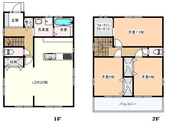 Floor plan. 24.5 million yen, 3LDK, Land area 160.26 sq m , Building area 99.36 sq m C ・ Taken between the D Building