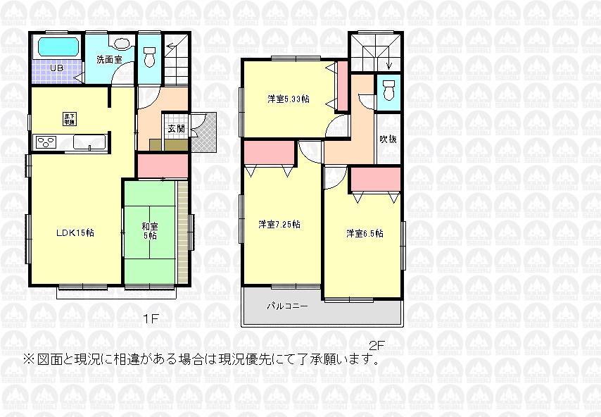 Floor plan. (3 Building), Price 24,800,000 yen, 4LDK, Land area 119.55 sq m , Building area 93.15 sq m