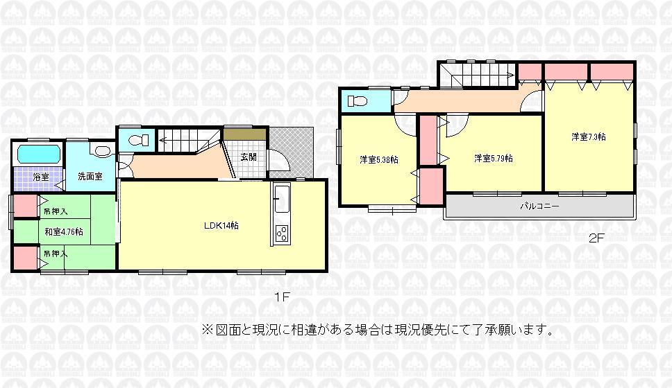 Floor plan. (1 Building), Price 21,800,000 yen, 4LDK, Land area 119.75 sq m , Building area 93.15 sq m