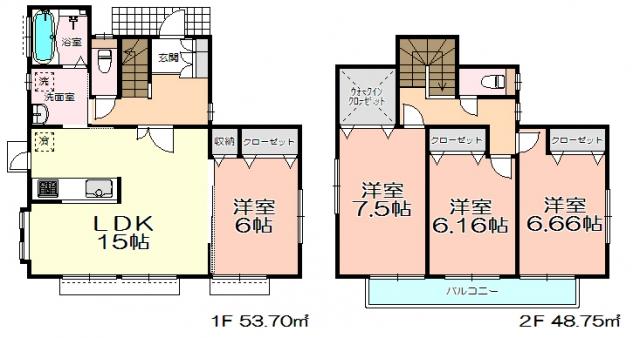 Floor plan. 25,800,000 yen, 4LDK, Land area 144.91 sq m , Building area 102.45 sq m