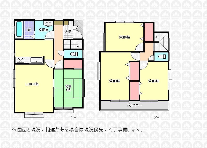 Floor plan. 24,800,000 yen, 4LDK, Land area 120.44 sq m , Building area 96.05 sq m