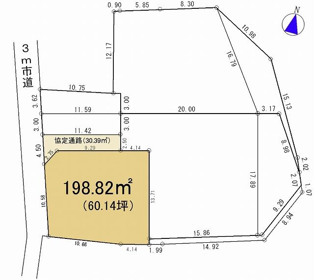 Compartment figure. Land price 13.8 million yen, Land area 198.82 sq m