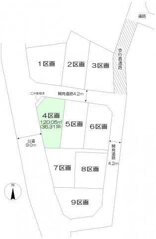 Compartment figure. Land price 15 million yen, Land area 120.05 sq m
